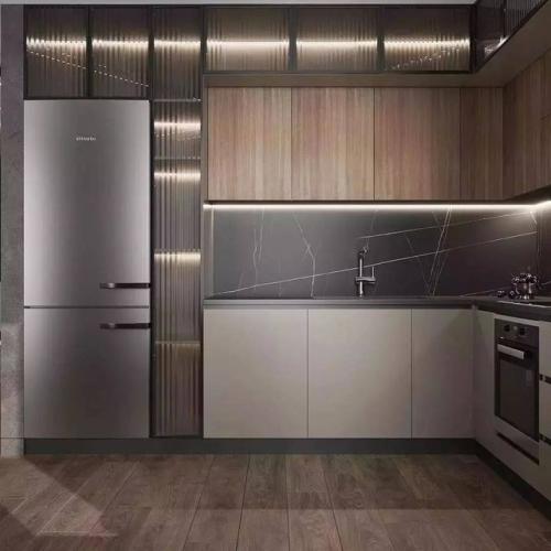 В интерьере этой кухни - гостиной площадью 27 кв. 09