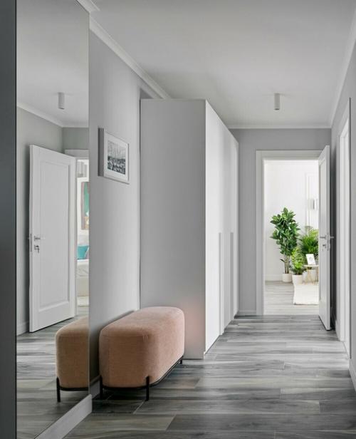 Базовая отделка и мебель российских фабрик: стильная двушка 60 м. 06