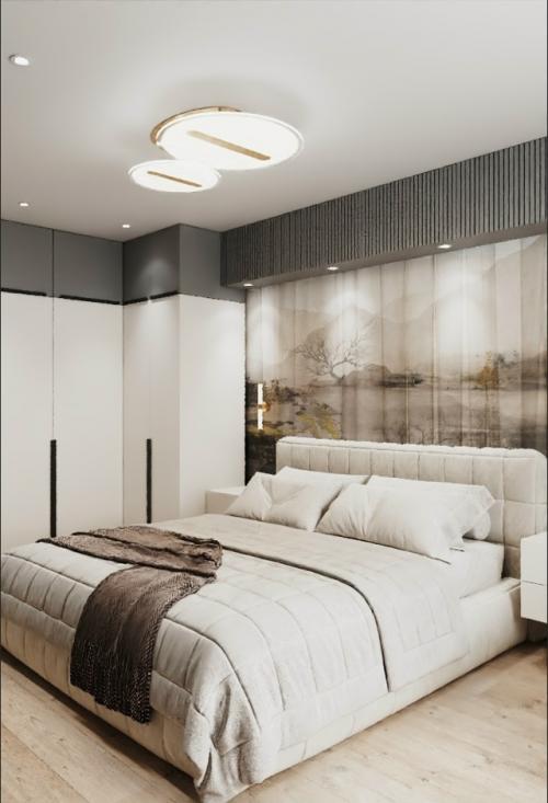 Спальня в квартире из трех комнат. 01