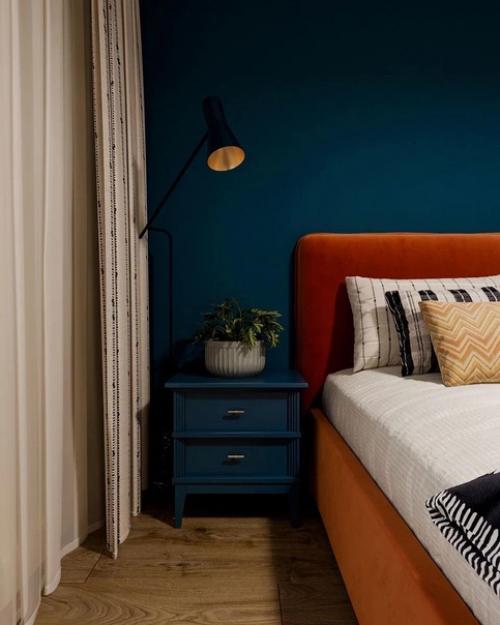 Сочная, яркая, необычная спальня с проекта дизайнера Ольги Шиловой. 02