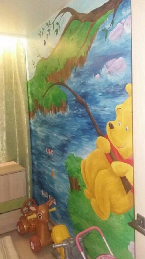 Первый раз настенную роспись попробовала. 01