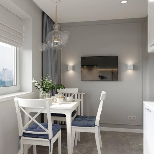 Очень уютная и нежная кухня в спокойных тонах. 03