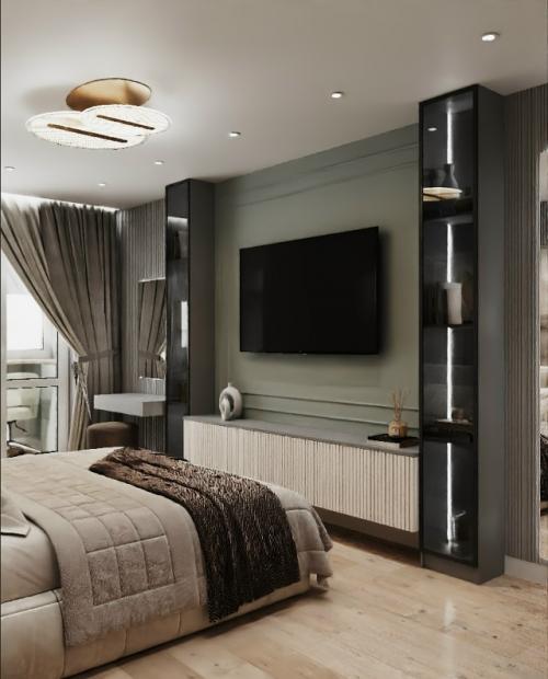 Спальня в квартире из трех комнат. 02