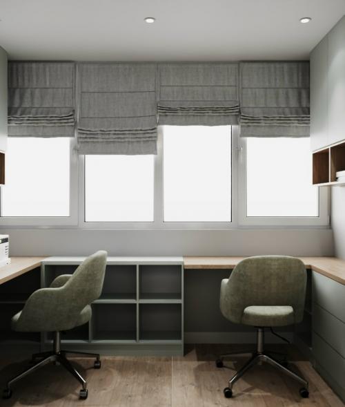 Спальня в квартире из трех комнат. 08