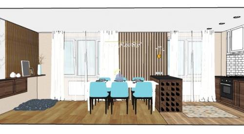 Поделюсь с вами одним простым, но очень интересным приемом - деревянные или металлические рейки в интерьере. 01