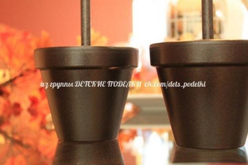 Как сделать осенние топиарии. 03