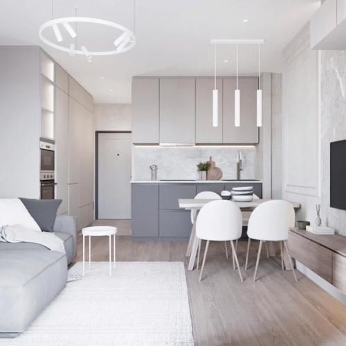 Нежный, женственный, очень уютный интерьер получился у нас в ЖК Речка. 02