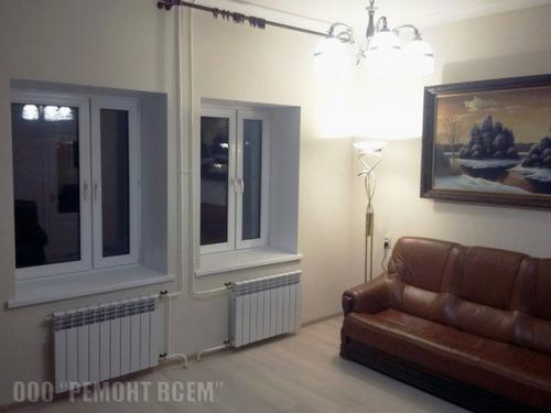 Косметический ремонт гостиной комнаты 19 кв. 01