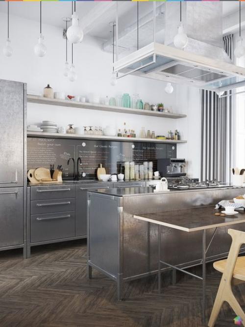 Промышленный скандинавский дизайн в интерьере двухкомнатной квартиры ч. 1. 01