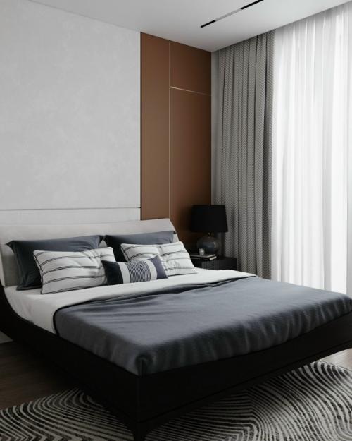 Проект однокомнатной квартиры 44, 6 м 2 в ЖК премиум - класса Slava в Москве. 06