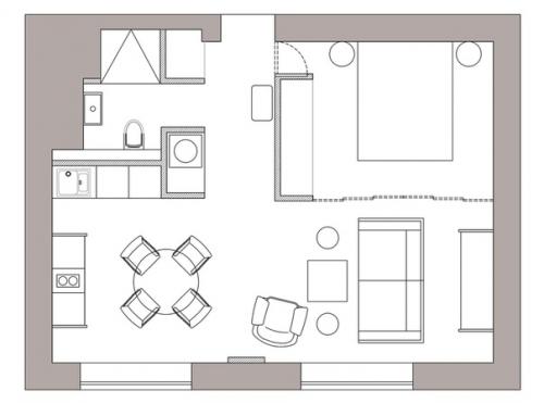 Ар - деко и современная классика: московская квартира 47 м ч. 1. 09