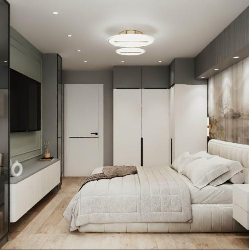 Спальня в квартире из трех комнат. 07