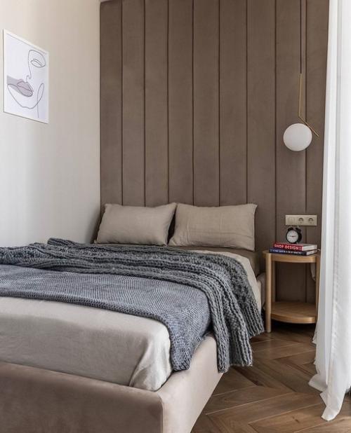 Квартира в бежевых тонах с акцентными вкраплениями благородного изумрудного цвета. 03