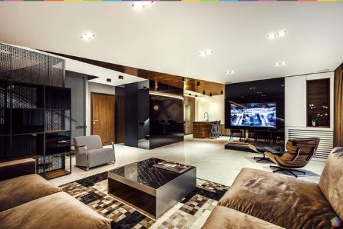 Чёрно-белая гамма в интерьере квартиры в Болгарии ч. 1. 01