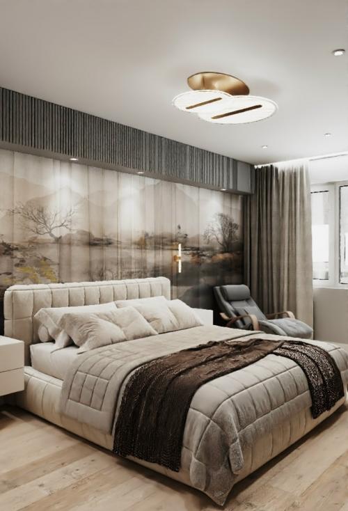 Спальня в квартире из трех комнат. 03