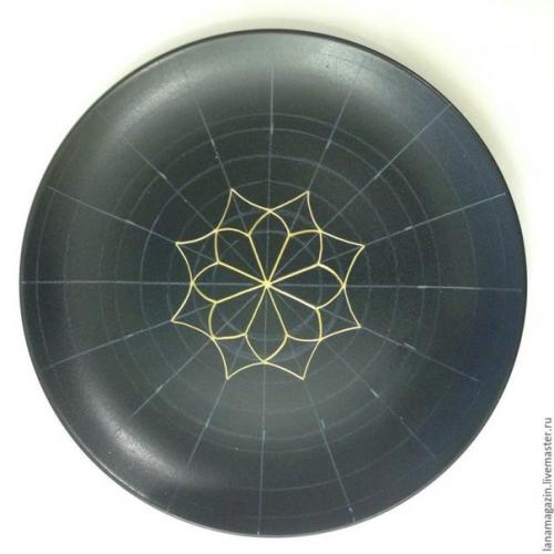 Роспись тарелки в технике Point - to - Point. 08