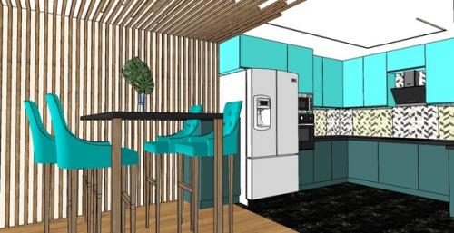 Поделюсь с вами одним простым, но очень интересным приемом - деревянные или металлические рейки в интерьере. 04