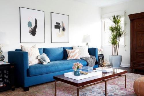 Для тех, кто сомневается, покупать синий диван или нет. 03