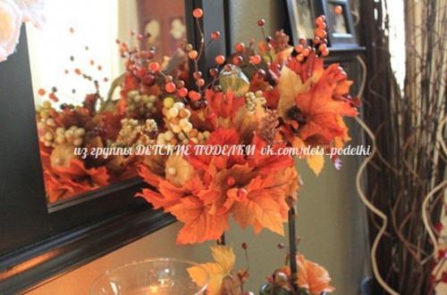 Как сделать осенние топиарии. 06
