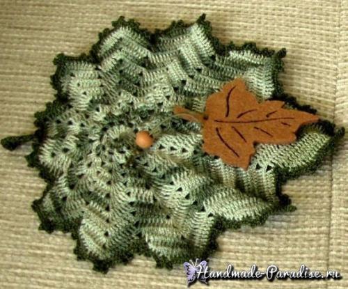 Осенние кленовые листья крючком. 02