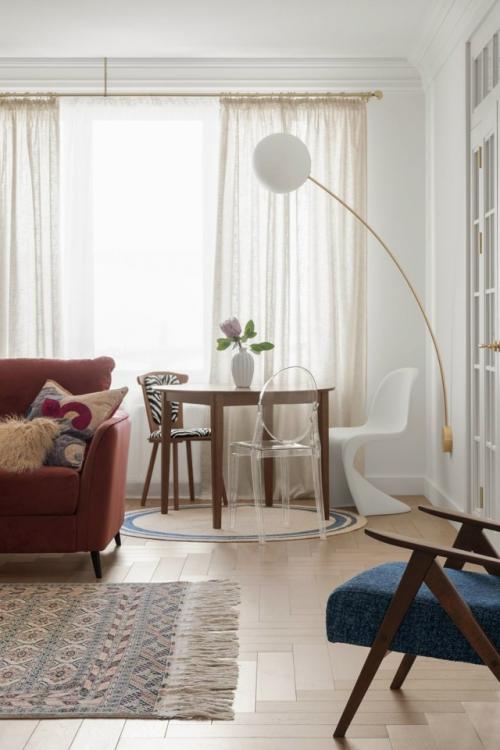 Реализованный интерьер квартиры, площадью 79. 02