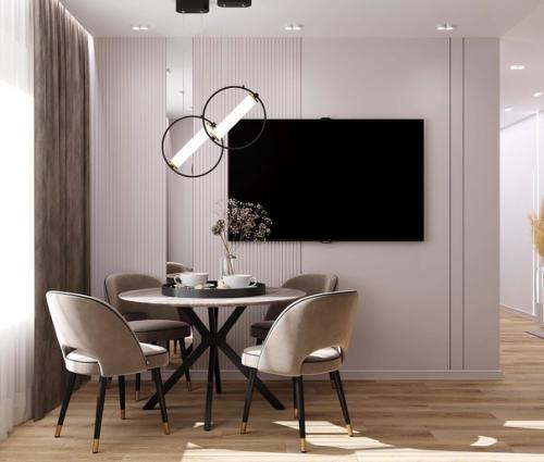 Мы знакомим вас с проектом совмещенной кухни гостиной для квартиры 19. 03