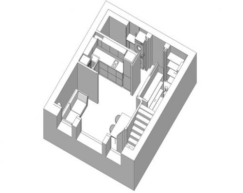 Двухуровневая квартира в Москве от Buro5. 08