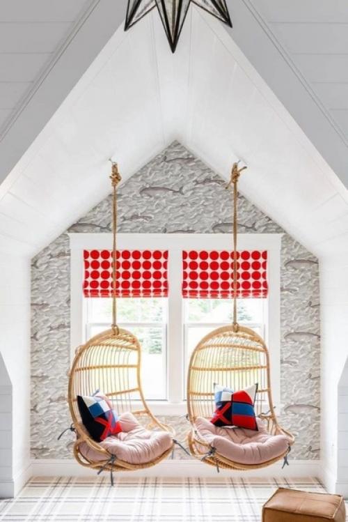 Подвесное кресло в доме. 01
