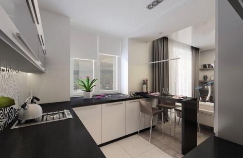 Данный дизайн - проект разрабатывался для квартиры - студии, общей площадью 42 кв. 01