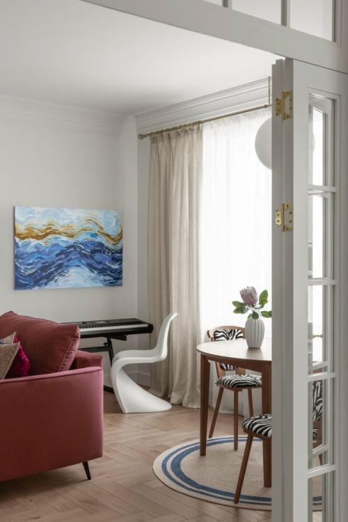 Реализованный интерьер квартиры, площадью 79. 03