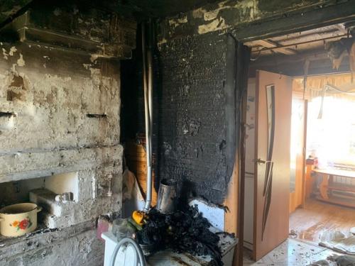 В афанасьевском округе произошел пожар. 04