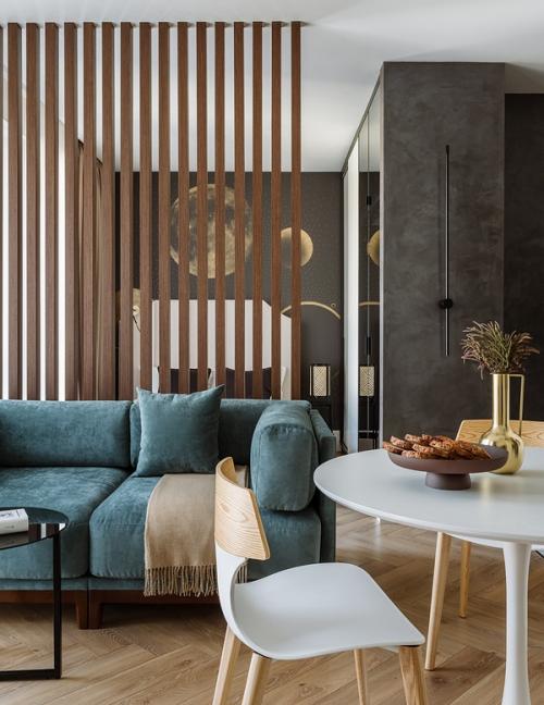 Современный интерьер апартаментов площадью 35 кв. 04