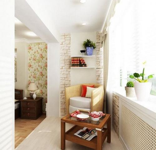 Замечательные идеи совмещения комнаты и лоджии. 02
