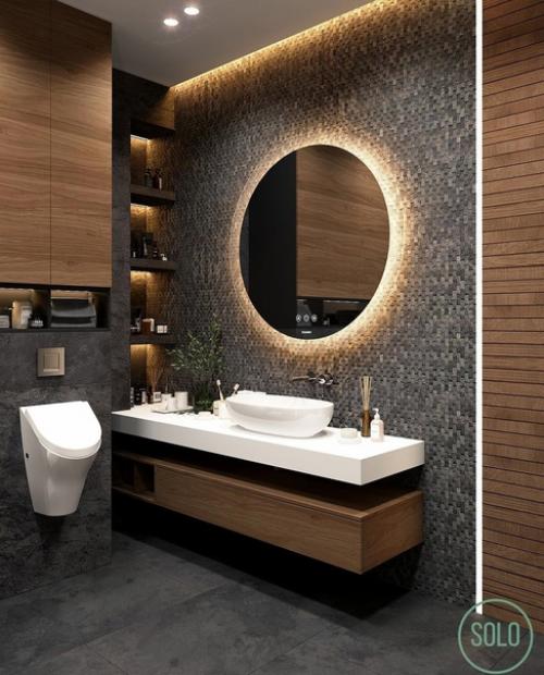 Несколько вариантов оформления санузла. 01