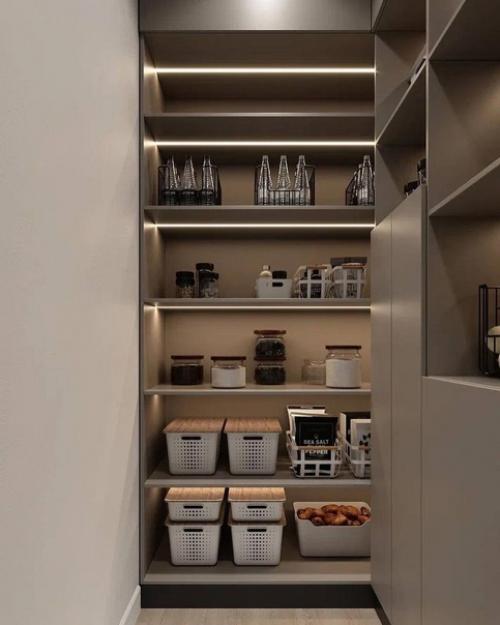 Интерьер светлой, милой и уютной кухни - гостиной в квартире. 09