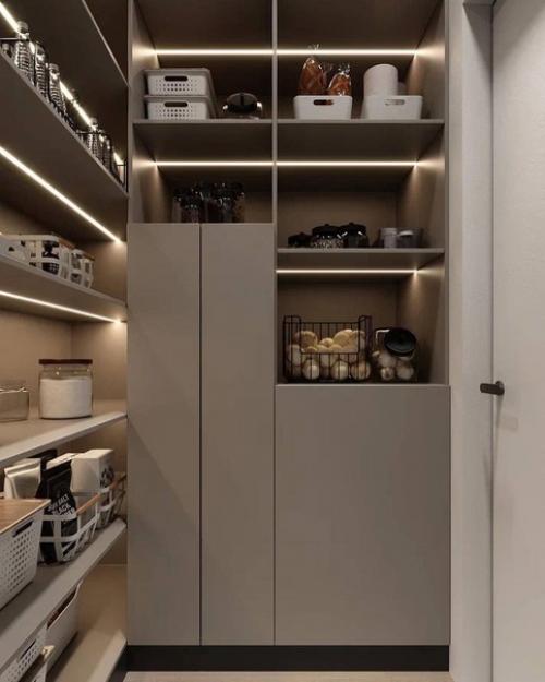 Интерьер светлой, милой и уютной кухни - гостиной в квартире. 08