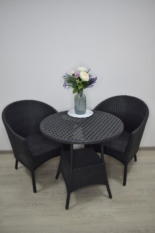 Комплект из поли ротанга в изысканном цвете гризальт - это идеальное решение для создания стильного и уютного уголка на открытом воздухе. 02