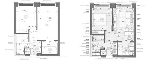 Современный интерьер 1-комнатной квартиры 46, 4 кв. 09