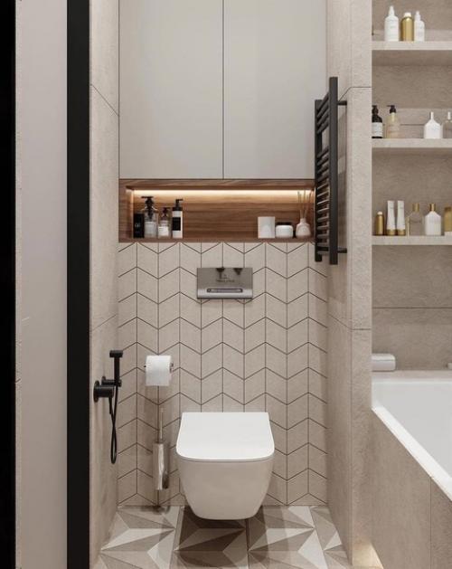 Несколько вариантов оформления санузлов. 03