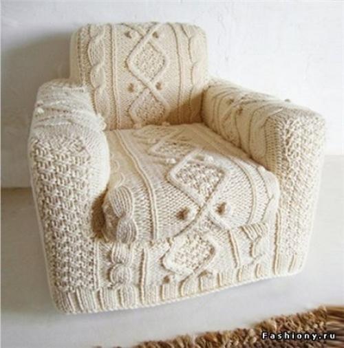 Обвязанные кресла в интерьере. 04