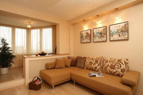 Замечательные идеи совмещения комнаты и лоджии. 01