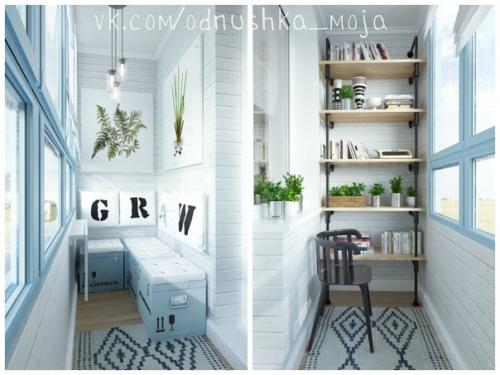 Светлый легкий интерьер квартиры 45 кв. 07