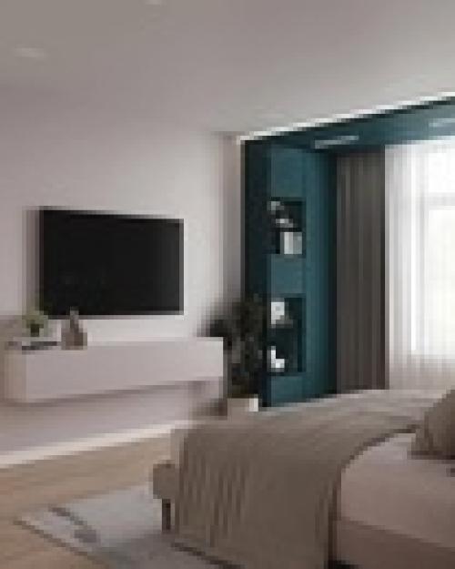 Стильная спальня.  Вам цветовая гамма нравится? 04