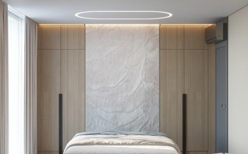 Спальня, с углублениями под встроенные шкафы. 03