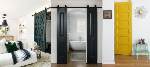 Сочетание дверей и пола в интерьере. 01