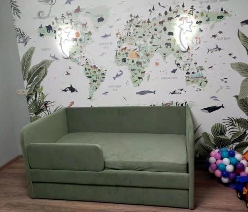 Кровать бимбо в ткани Velutto отлично впишется в интерьер вашего дома и подарит качественные сны вашим деткам.