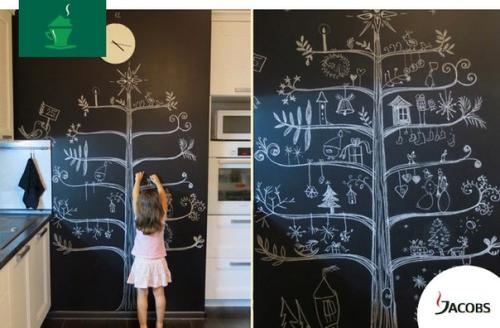 Обновить интерьер и создать необычную творческую зону на кухне или в гостиной можно без особых затрат!  