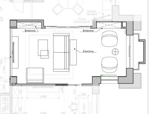 Интерьер гостиной, в проекте дизайна интерьера квартиры, расположенной в Санкт-петербурге в ЖК граф орлов - 3. это несогласованная версия. 05