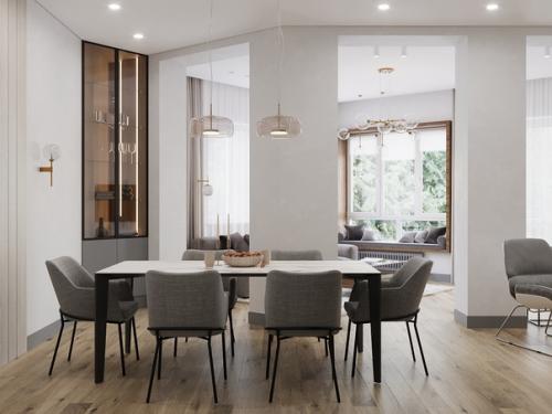 Интерьер гостиной с камином. 03