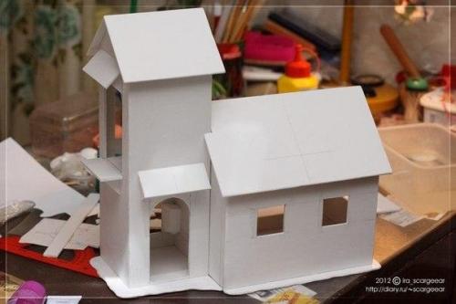 Очаровательный домик из картона. 01